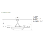 Iconic SWIFT MINI DC 38" 自動開合天花吊扇 (碳灰色)